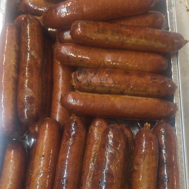 Full Pan of Beef Links.