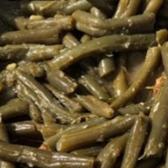 Full Pan of Green Beans.